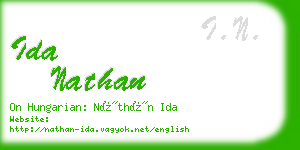 ida nathan business card